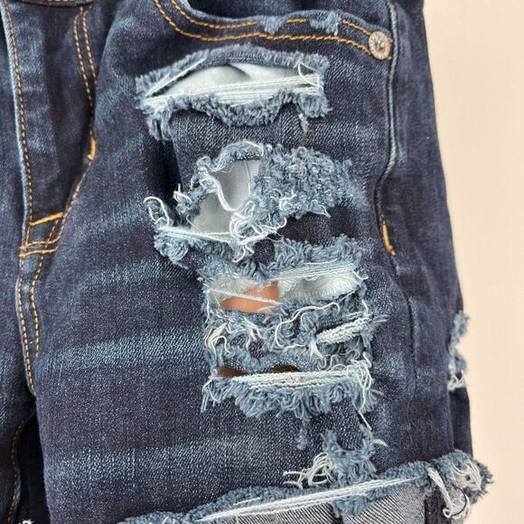 American Eagle Super Stretch Hi Rise‎ Shortie Size 0 destroyed distressed denim - Picture 5 of 14